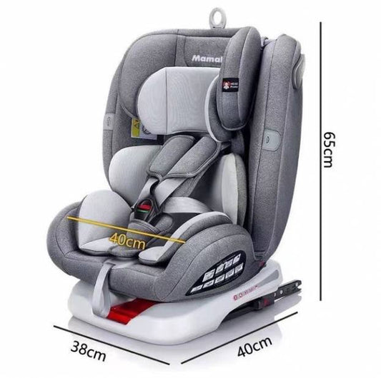 Mamakids 360 Degree Car Seat-Black-Grey