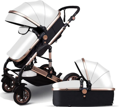 Belecoo Q3 PU Leather 3 in 1 Stroller