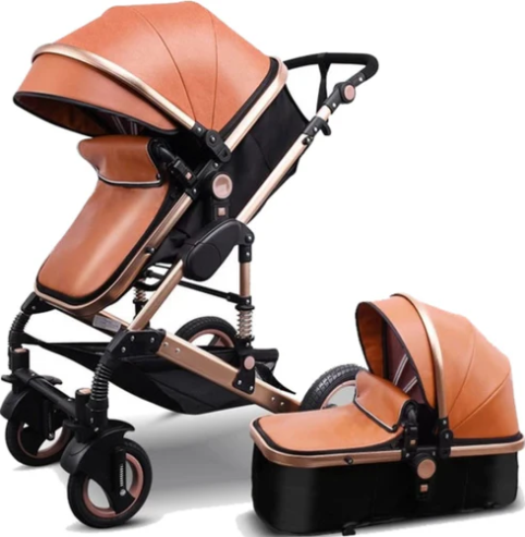 Belecoo Q3 PU Leather 3 in 1 Stroller